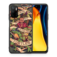 Thumbnail for Θήκη Xiaomi Redmi Note 10 5G/Poco M3 Pro Ninja Turtles από τη Smartfits με σχέδιο στο πίσω μέρος και μαύρο περίβλημα | Xiaomi Redmi Note 10 5G/Poco M3 Pro Ninja Turtles case with colorful back and black bezels