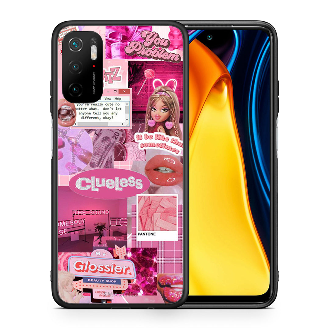 Θήκη Αγίου Βαλεντίνου Xiaomi Poco M3 Pro Pink Love από τη Smartfits με σχέδιο στο πίσω μέρος και μαύρο περίβλημα | Xiaomi Poco M3 Pro Pink Love case with colorful back and black bezels