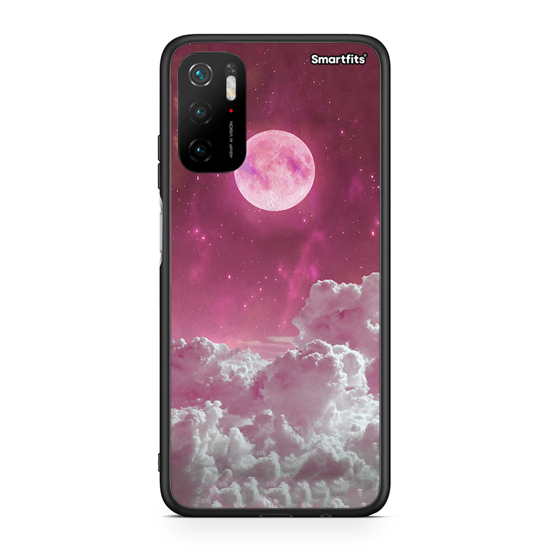 Xiaomi Poco M3 Pro Pink Moon Θήκη από τη Smartfits με σχέδιο στο πίσω μέρος και μαύρο περίβλημα | Smartphone case with colorful back and black bezels by Smartfits