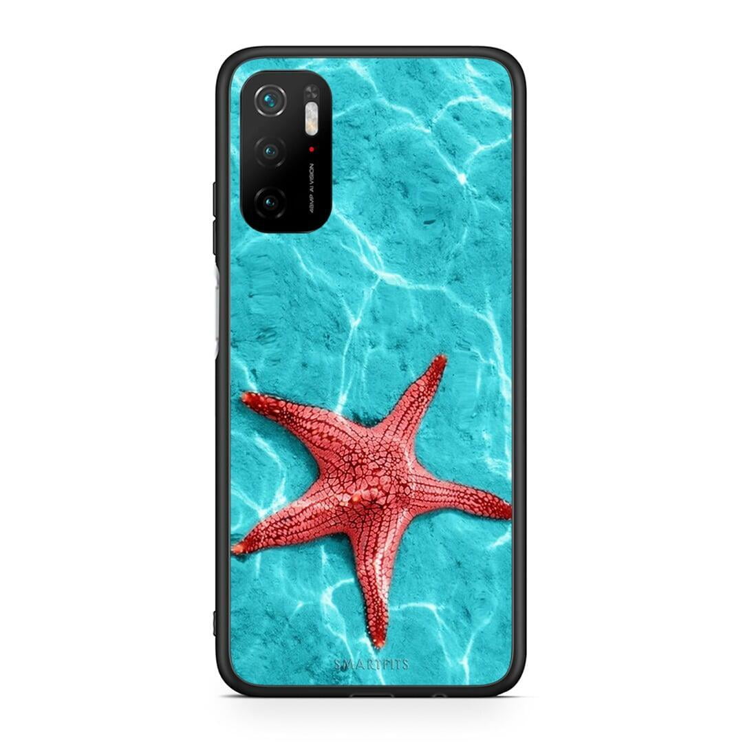 Xiaomi Poco M3 Pro Red Starfish Θήκη από τη Smartfits με σχέδιο στο πίσω μέρος και μαύρο περίβλημα | Smartphone case with colorful back and black bezels by Smartfits