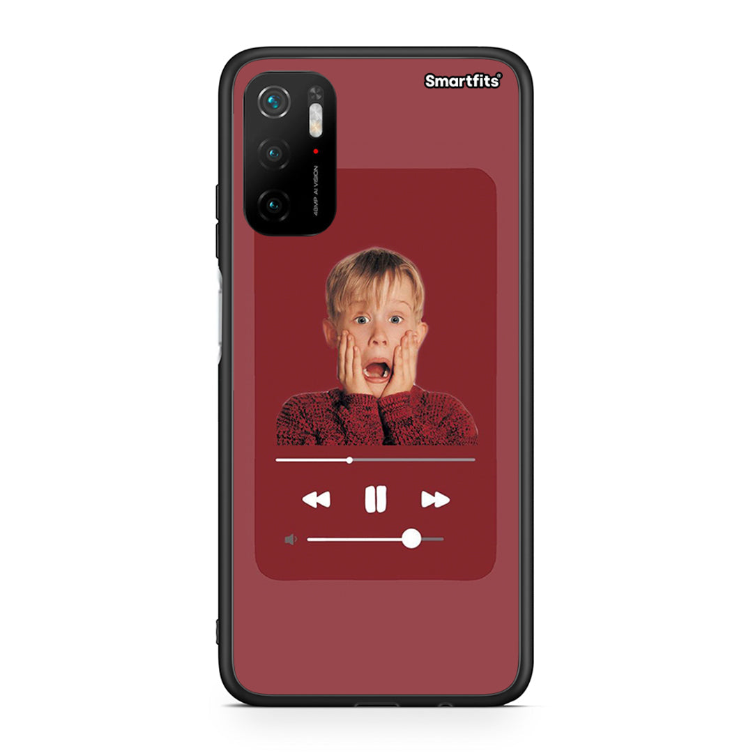 Xiaomi Redmi Note 10 5G/Poco M3 Pro Xmas Alone Music θήκη από τη Smartfits με σχέδιο στο πίσω μέρος και μαύρο περίβλημα | Smartphone case with colorful back and black bezels by Smartfits