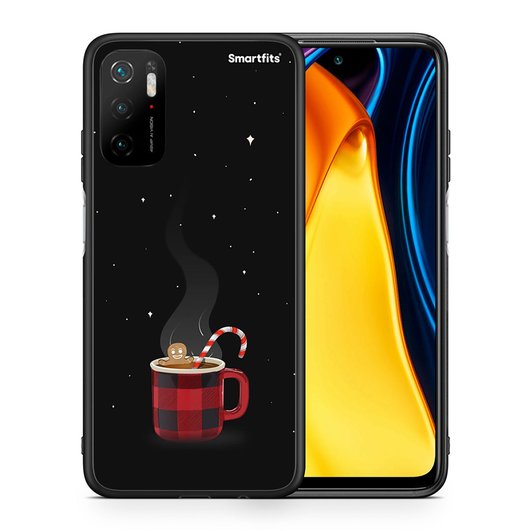 Θήκη Xiaomi Redmi Note 10 5G/Poco M3 Pro Xmas Bathing από τη Smartfits με σχέδιο στο πίσω μέρος και μαύρο περίβλημα | Xiaomi Redmi Note 10 5G/Poco M3 Pro Xmas Bathing case with colorful back and black bezels