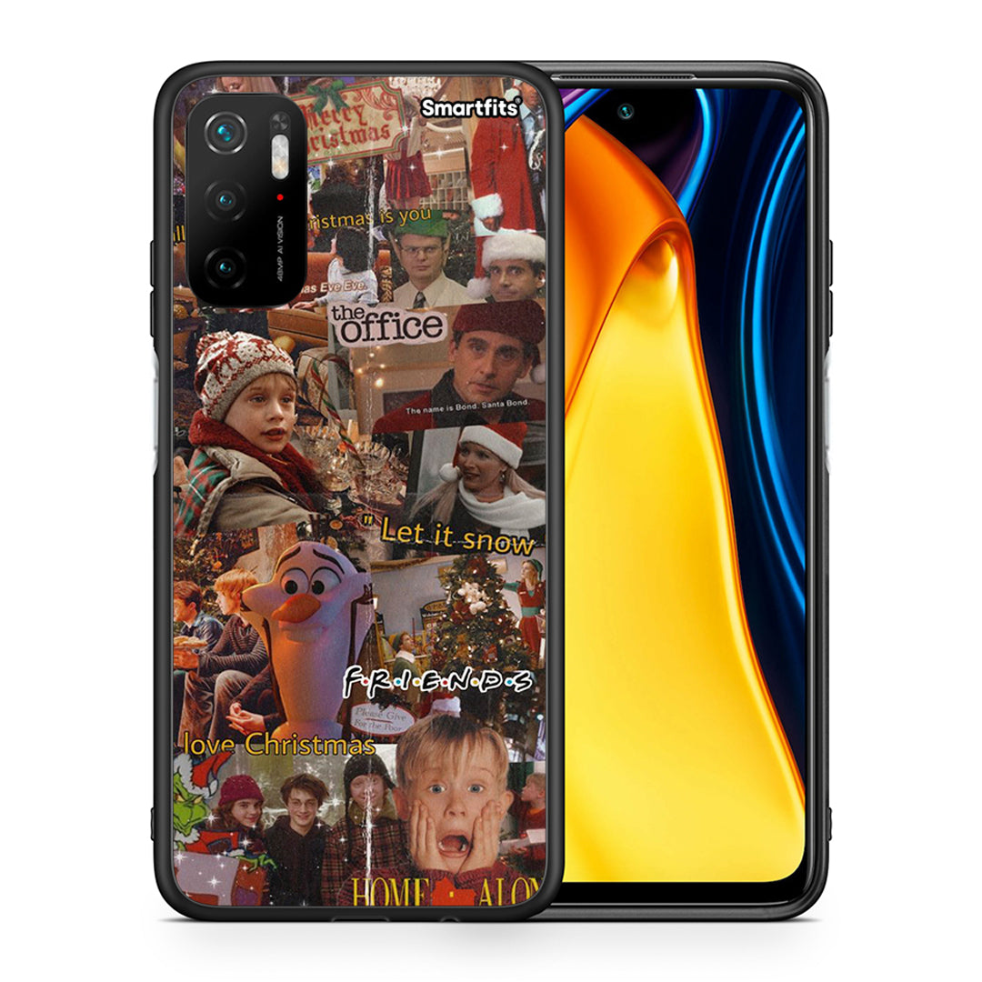 Θήκη Xiaomi Redmi Note 10 5G/Poco M3 Pro Xmas Wishes από τη Smartfits με σχέδιο στο πίσω μέρος και μαύρο περίβλημα | Xiaomi Redmi Note 10 5G/Poco M3 Pro Xmas Wishes case with colorful back and black bezels