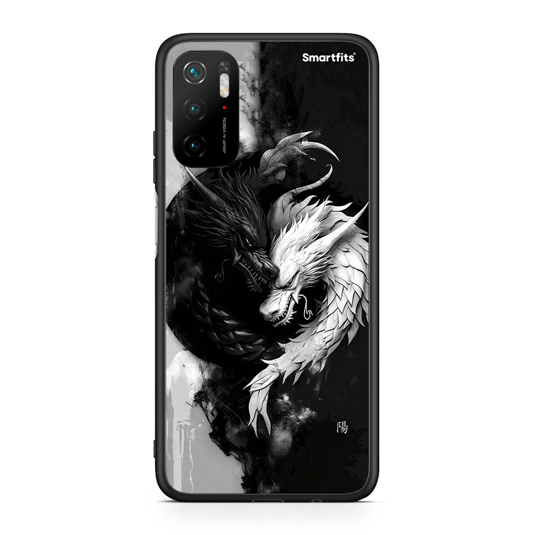 Xiaomi Redmi Note 10 5G Yin Yang Θήκη από τη Smartfits με σχέδιο στο πίσω μέρος και μαύρο περίβλημα | Smartphone case with colorful back and black bezels by Smartfits