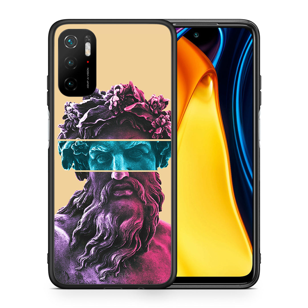 Θήκη Αγίου Βαλεντίνου Xiaomi Poco M3 Pro Zeus Art από τη Smartfits με σχέδιο στο πίσω μέρος και μαύρο περίβλημα | Xiaomi Poco M3 Pro Zeus Art case with colorful back and black bezels