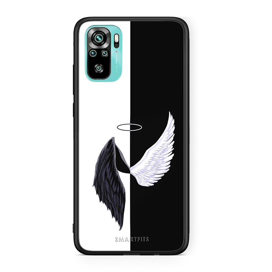 Xiaomi Redmi Note 10 Angels Demons θήκη από τη Smartfits με σχέδιο στο πίσω μέρος και μαύρο περίβλημα | Smartphone case with colorful back and black bezels by Smartfits