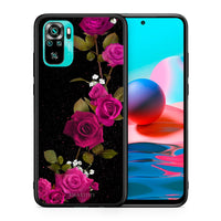 Thumbnail for Θήκη Xiaomi Redmi Note 10 Red Roses Flower από τη Smartfits με σχέδιο στο πίσω μέρος και μαύρο περίβλημα | Xiaomi Redmi Note 10 Red Roses Flower case with colorful back and black bezels
