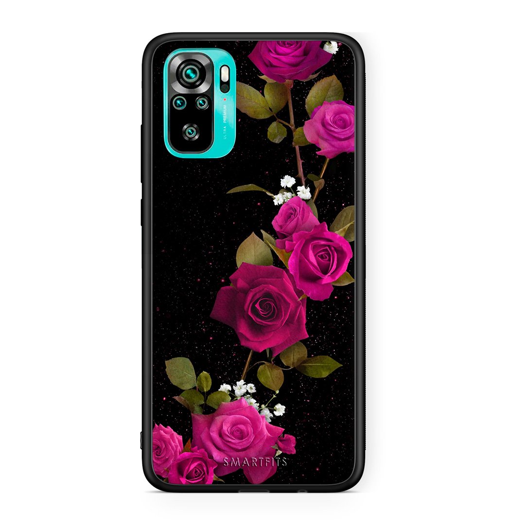 4 - Xiaomi Redmi Note 10 Red Roses Flower case, cover, bumper