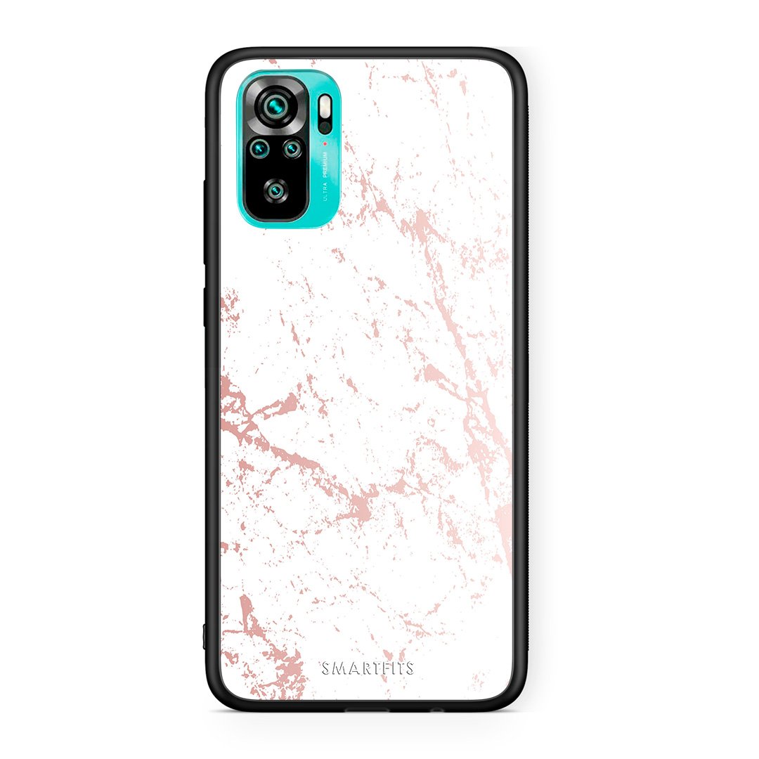 116 - Xiaomi Redmi Note 10 Pink Splash Marble case, cover, bumper