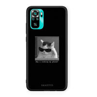 Thumbnail for Xiaomi Redmi Note 10 Meme Cat θήκη από τη Smartfits με σχέδιο στο πίσω μέρος και μαύρο περίβλημα | Smartphone case with colorful back and black bezels by Smartfits
