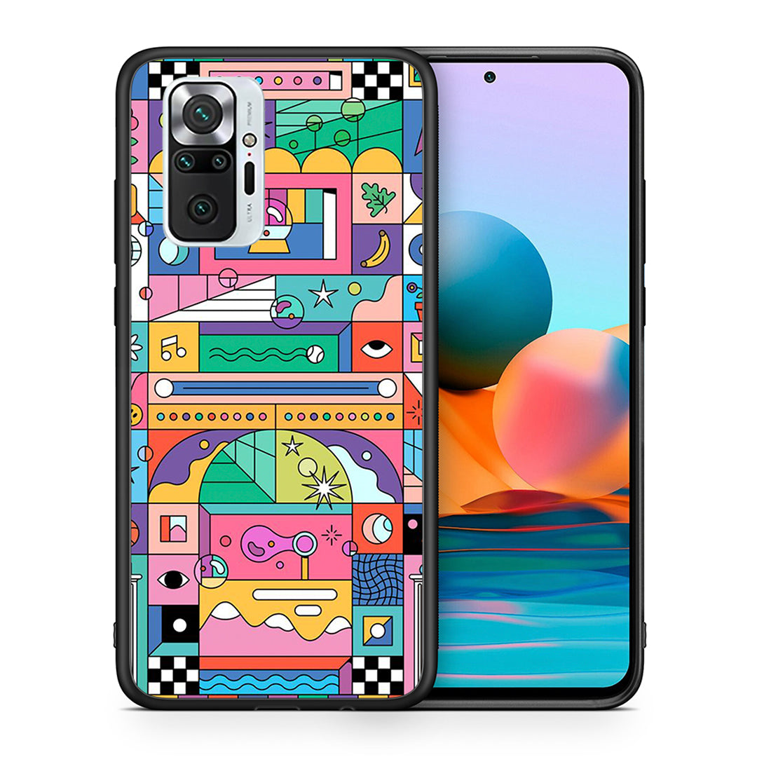 Θήκη Xiaomi Redmi Note 10 Pro Bubbles Soap από τη Smartfits με σχέδιο στο πίσω μέρος και μαύρο περίβλημα | Xiaomi Redmi Note 10 Pro Bubbles Soap case with colorful back and black bezels