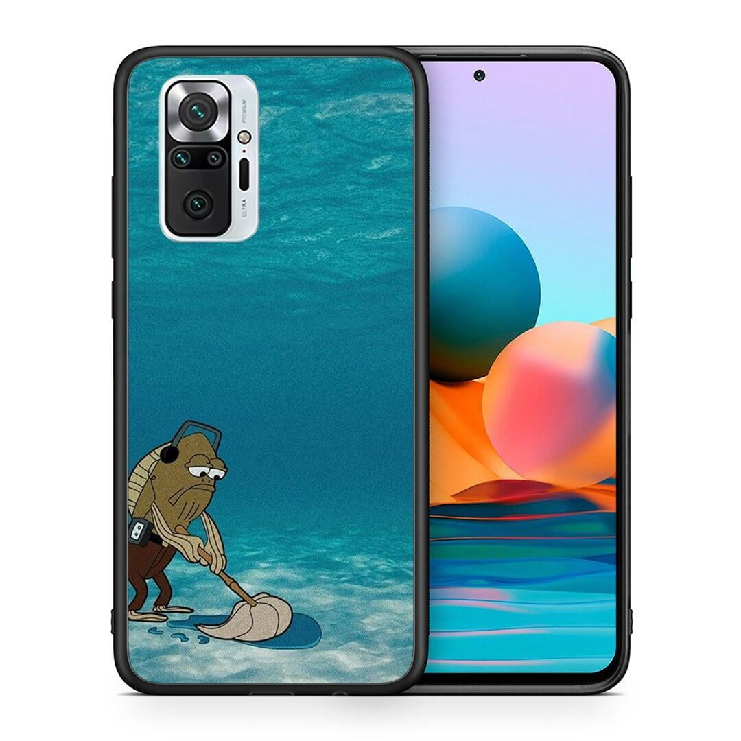 Θήκη Xiaomi Redmi Note 10 Pro Clean The Ocean από τη Smartfits με σχέδιο στο πίσω μέρος και μαύρο περίβλημα | Xiaomi Redmi Note 10 Pro Clean The Ocean case with colorful back and black bezels