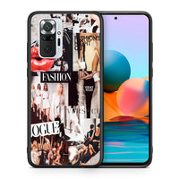 Thumbnail for Θήκη Αγίου Βαλεντίνου Xiaomi Redmi Note 10 Pro Collage Fashion από τη Smartfits με σχέδιο στο πίσω μέρος και μαύρο περίβλημα | Xiaomi Redmi Note 10 Pro Collage Fashion case with colorful back and black bezels