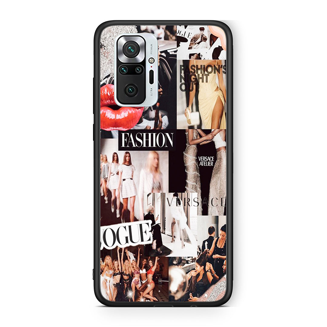 Xiaomi Redmi Note 10 Pro Collage Fashion Θήκη Αγίου Βαλεντίνου από τη Smartfits με σχέδιο στο πίσω μέρος και μαύρο περίβλημα | Smartphone case with colorful back and black bezels by Smartfits