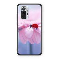 Thumbnail for Xiaomi Redmi Note 10 Pro Ladybug Flower θήκη από τη Smartfits με σχέδιο στο πίσω μέρος και μαύρο περίβλημα | Smartphone case with colorful back and black bezels by Smartfits