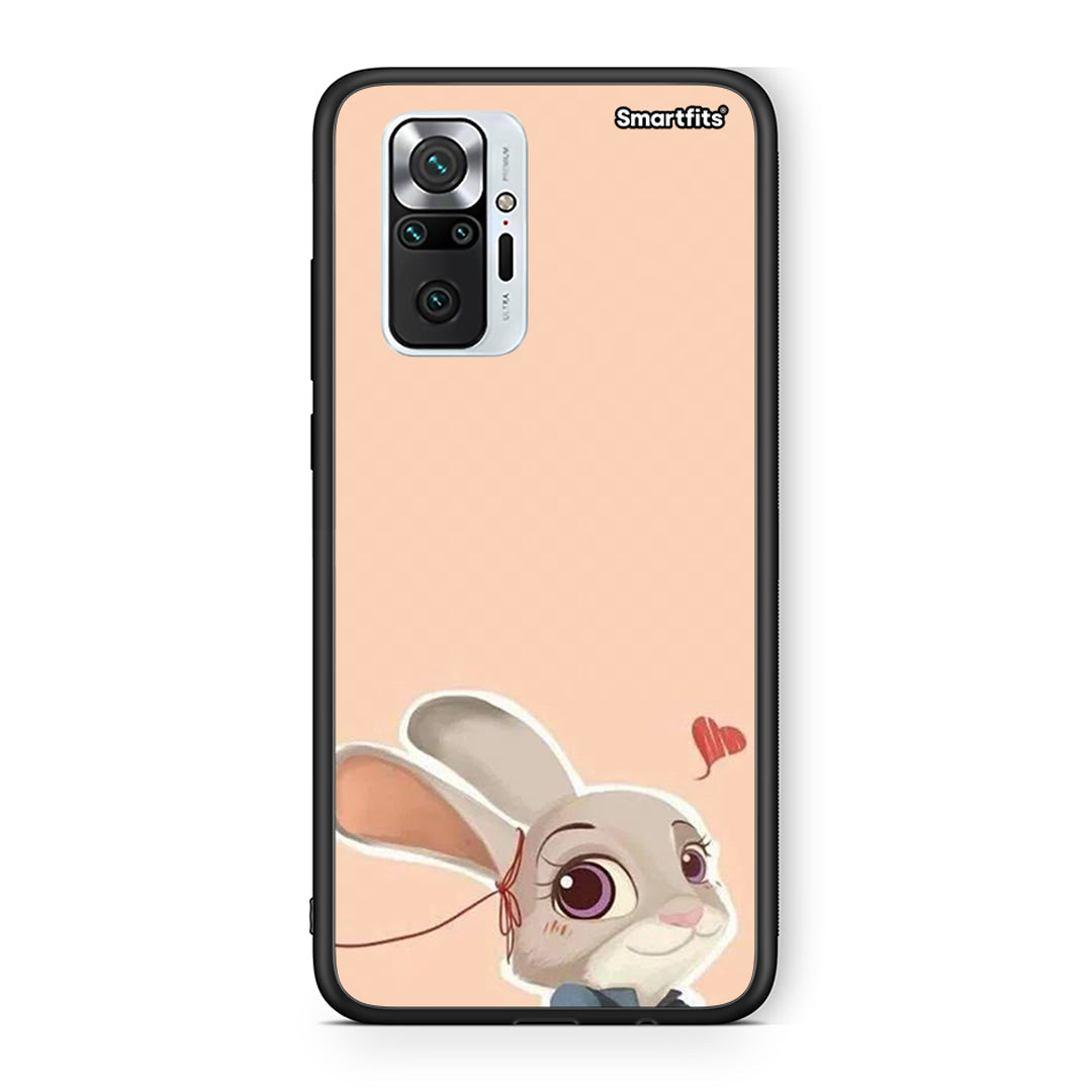 Xiaomi Redmi Note 10 Pro Nick Wilde And Judy Hopps Love 2 θήκη από τη Smartfits με σχέδιο στο πίσω μέρος και μαύρο περίβλημα | Smartphone case with colorful back and black bezels by Smartfits