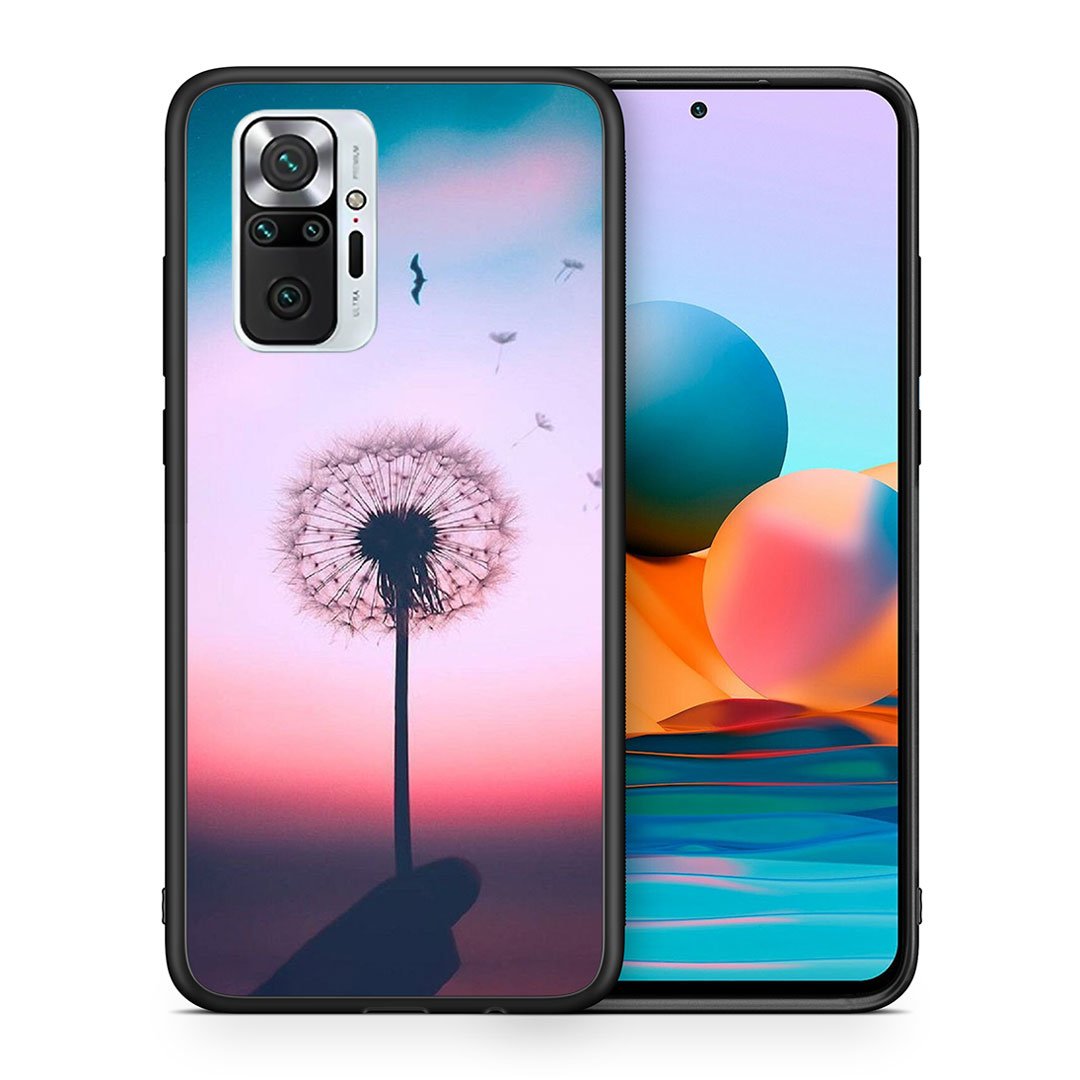 Θήκη Xiaomi Redmi Note 10 Pro Wish Boho από τη Smartfits με σχέδιο στο πίσω μέρος και μαύρο περίβλημα | Xiaomi Redmi Note 10 Pro Wish Boho case with colorful back and black bezels