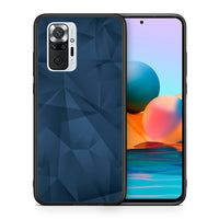 Thumbnail for Θήκη Xiaomi Redmi Note 10 Pro Blue Abstract Geometric από τη Smartfits με σχέδιο στο πίσω μέρος και μαύρο περίβλημα | Xiaomi Redmi Note 10 Pro Blue Abstract Geometric case with colorful back and black bezels