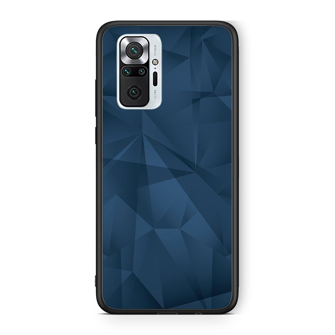 39 - Xiaomi Redmi Note 10 Pro Blue Abstract Geometric case, cover, bumper