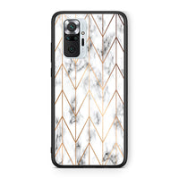 Thumbnail for 44 - Xiaomi Redmi Note 10 Pro Gold Geometric Marble case, cover, bumper