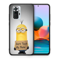Thumbnail for Θήκη Xiaomi Redmi Note 10 Pro Minion Text από τη Smartfits με σχέδιο στο πίσω μέρος και μαύρο περίβλημα | Xiaomi Redmi Note 10 Pro Minion Text case with colorful back and black bezels