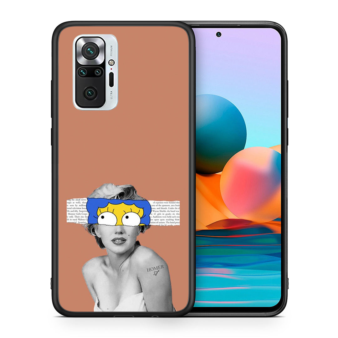 Θήκη Xiaomi Redmi Note 10 Pro Sim Merilyn από τη Smartfits με σχέδιο στο πίσω μέρος και μαύρο περίβλημα | Xiaomi Redmi Note 10 Pro Sim Merilyn case with colorful back and black bezels