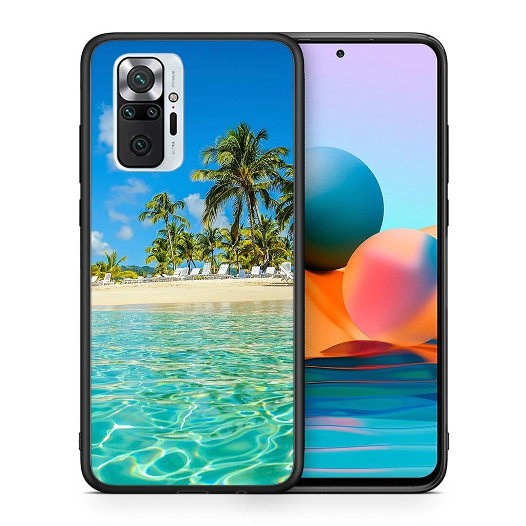 Θήκη Xiaomi Redmi Note 10 Pro Tropical Vibes από τη Smartfits με σχέδιο στο πίσω μέρος και μαύρο περίβλημα | Xiaomi Redmi Note 10 Pro Tropical Vibes case with colorful back and black bezels