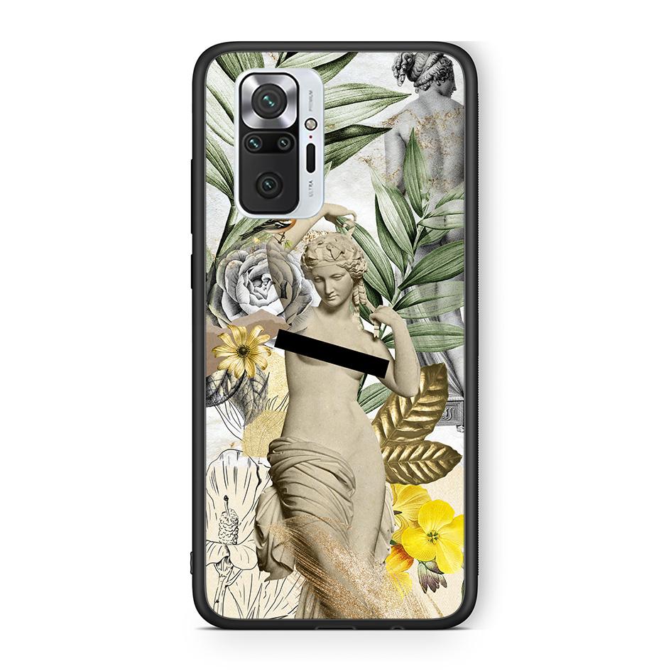 Xiaomi Redmi Note 10 Pro Woman Statue θήκη από τη Smartfits με σχέδιο στο πίσω μέρος και μαύρο περίβλημα | Smartphone case with colorful back and black bezels by Smartfits