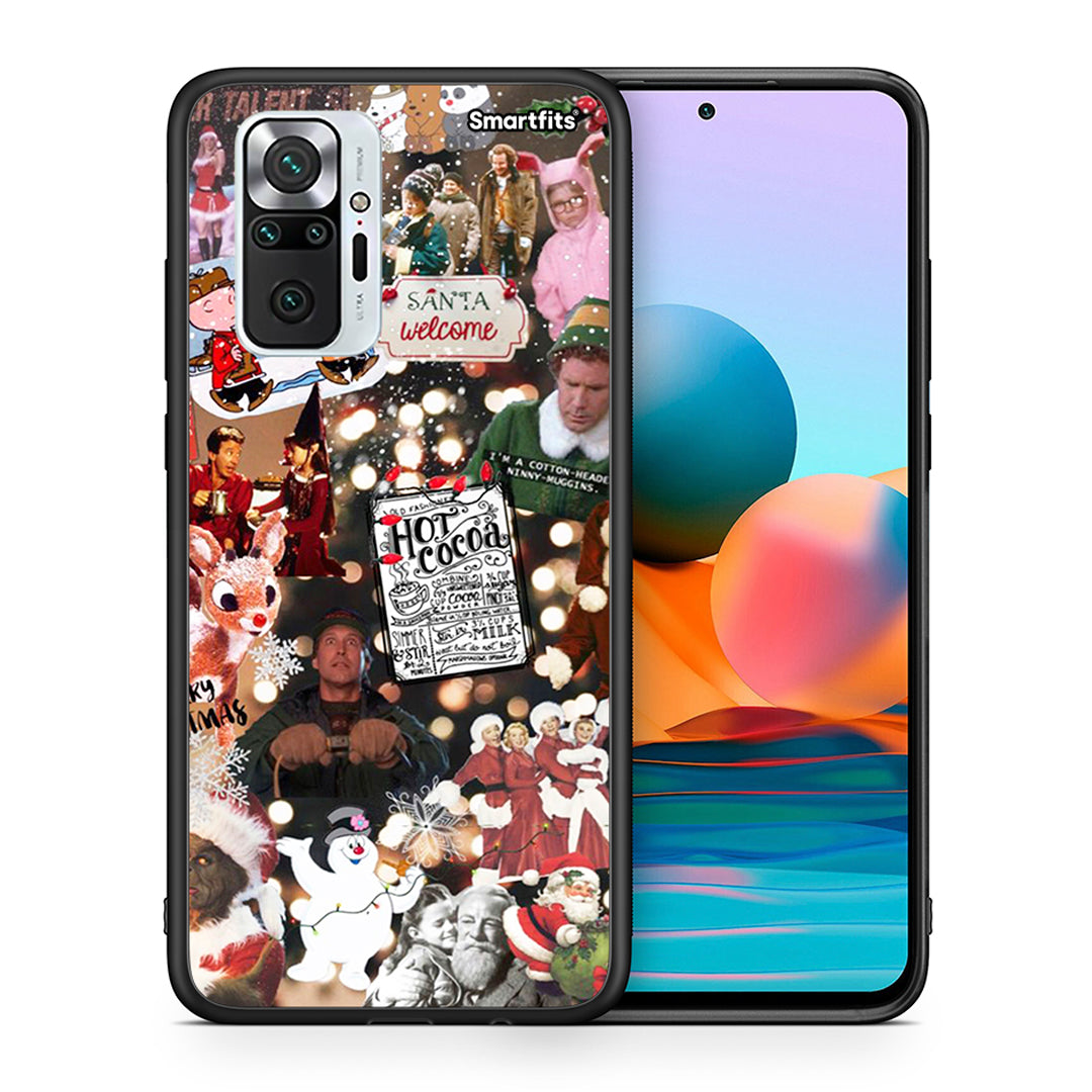 Θήκη Xiaomi Redmi Note 10 Pro Xmas Movies από τη Smartfits με σχέδιο στο πίσω μέρος και μαύρο περίβλημα | Xiaomi Redmi Note 10 Pro Xmas Movies case with colorful back and black bezels