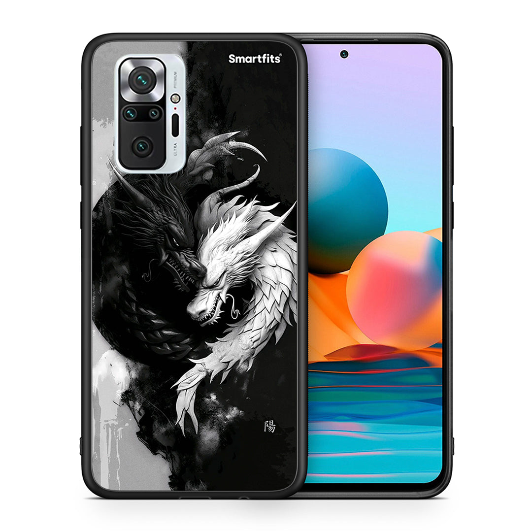 Θήκη Xiaomi Redmi Note 10 Pro Yin Yang από τη Smartfits με σχέδιο στο πίσω μέρος και μαύρο περίβλημα | Xiaomi Redmi Note 10 Pro Yin Yang case with colorful back and black bezels