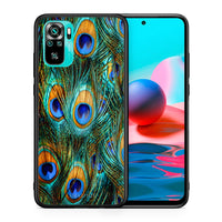 Thumbnail for Θήκη Xiaomi Redmi Note 10 Real Peacock Feathers από τη Smartfits με σχέδιο στο πίσω μέρος και μαύρο περίβλημα | Xiaomi Redmi Note 10 Real Peacock Feathers case with colorful back and black bezels