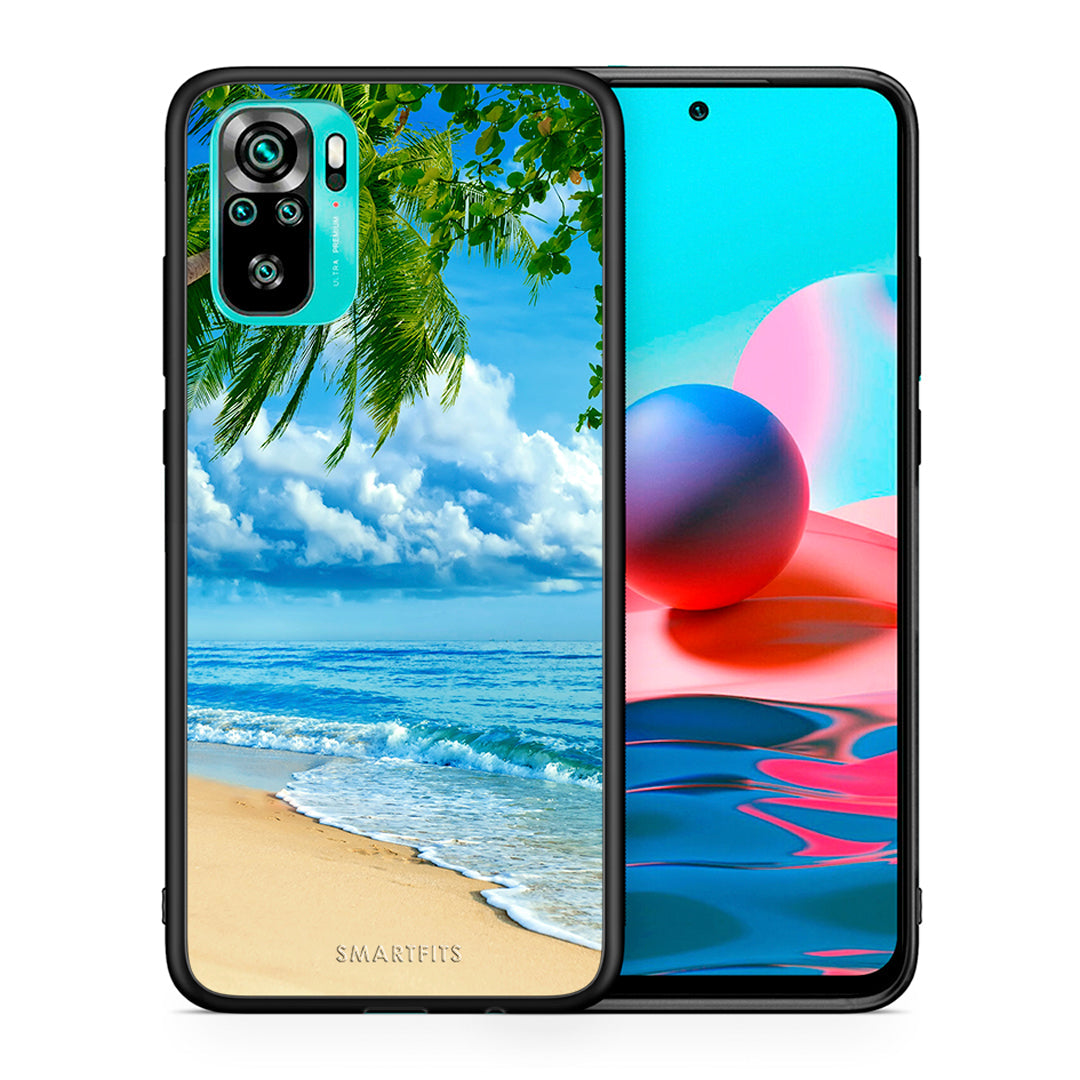 Θήκη Xiaomi Redmi Note 10 Beautiful Beach από τη Smartfits με σχέδιο στο πίσω μέρος και μαύρο περίβλημα | Xiaomi Redmi Note 10 Beautiful Beach case with colorful back and black bezels