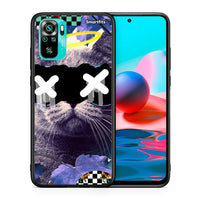 Thumbnail for Θήκη Xiaomi Redmi Note 10 Cat Collage από τη Smartfits με σχέδιο στο πίσω μέρος και μαύρο περίβλημα | Xiaomi Redmi Note 10 Cat Collage case with colorful back and black bezels