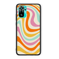 Thumbnail for Xiaomi Redmi Note 10 Colourful Waves θήκη από τη Smartfits με σχέδιο στο πίσω μέρος και μαύρο περίβλημα | Smartphone case with colorful back and black bezels by Smartfits