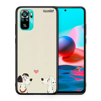 Thumbnail for Θήκη Xiaomi Redmi Note 10 Dalmatians Love από τη Smartfits με σχέδιο στο πίσω μέρος και μαύρο περίβλημα | Xiaomi Redmi Note 10 Dalmatians Love case with colorful back and black bezels