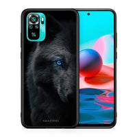 Thumbnail for Θήκη Xiaomi Redmi Note 10 Dark Wolf από τη Smartfits με σχέδιο στο πίσω μέρος και μαύρο περίβλημα | Xiaomi Redmi Note 10 Dark Wolf case with colorful back and black bezels