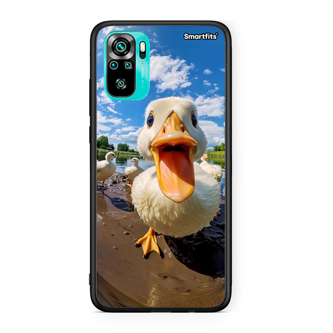 Xiaomi Redmi Note 10 Duck Face θήκη από τη Smartfits με σχέδιο στο πίσω μέρος και μαύρο περίβλημα | Smartphone case with colorful back and black bezels by Smartfits