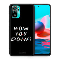 Thumbnail for Θήκη Xiaomi Redmi Note 10 How You Doin από τη Smartfits με σχέδιο στο πίσω μέρος και μαύρο περίβλημα | Xiaomi Redmi Note 10 How You Doin case with colorful back and black bezels