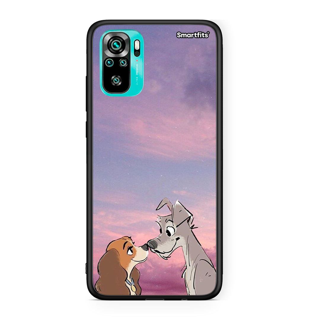 Xiaomi Redmi Note 10 Lady And Tramp θήκη από τη Smartfits με σχέδιο στο πίσω μέρος και μαύρο περίβλημα | Smartphone case with colorful back and black bezels by Smartfits