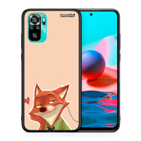 Thumbnail for Θήκη Xiaomi Redmi Note 10 Nick Wilde And Judy Hopps Love 1 από τη Smartfits με σχέδιο στο πίσω μέρος και μαύρο περίβλημα | Xiaomi Redmi Note 10 Nick Wilde And Judy Hopps Love 1 case with colorful back and black bezels