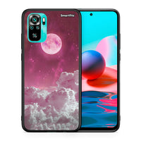 Thumbnail for Θήκη Xiaomi Redmi Note 10 Pink Moon από τη Smartfits με σχέδιο στο πίσω μέρος και μαύρο περίβλημα | Xiaomi Redmi Note 10 Pink Moon case with colorful back and black bezels