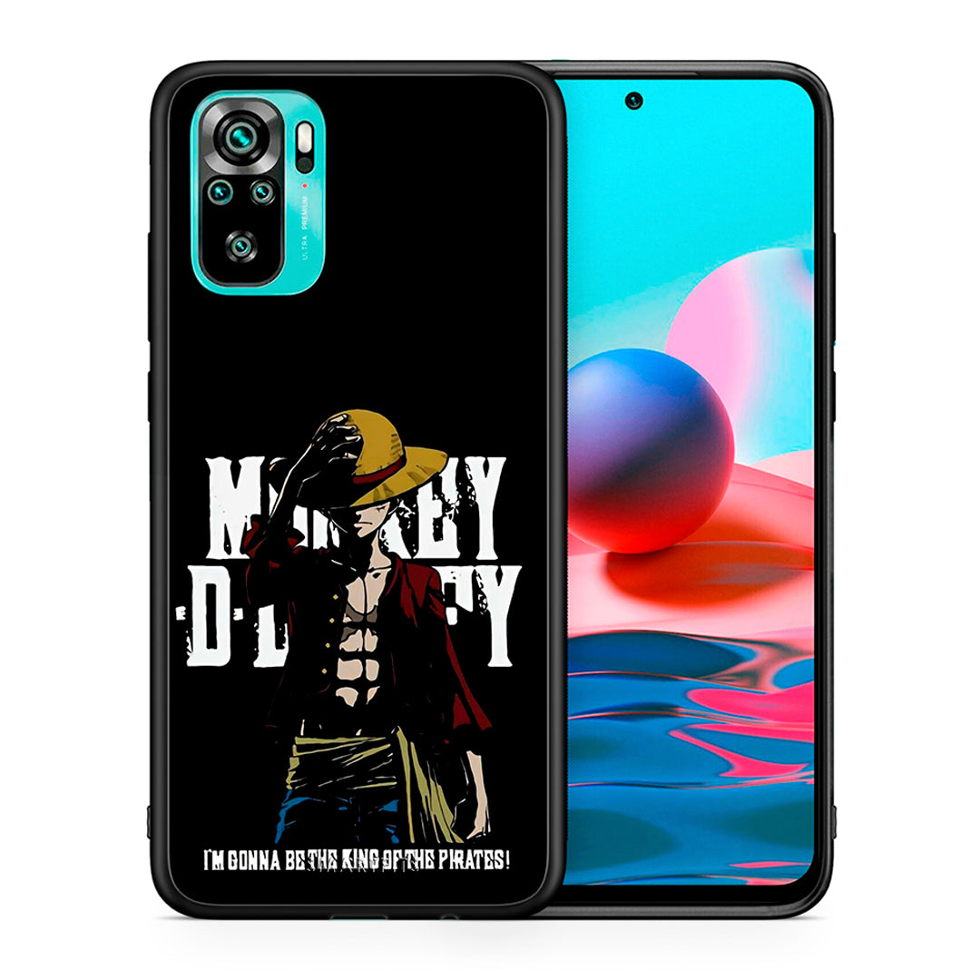 Θήκη Xiaomi Redmi Note 10 Pirate King από τη Smartfits με σχέδιο στο πίσω μέρος και μαύρο περίβλημα | Xiaomi Redmi Note 10 Pirate King case with colorful back and black bezels