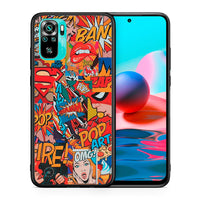 Thumbnail for Θήκη Xiaomi Redmi Note 10 PopArt OMG από τη Smartfits με σχέδιο στο πίσω μέρος και μαύρο περίβλημα | Xiaomi Redmi Note 10 PopArt OMG case with colorful back and black bezels