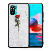 Thumbnail for Θήκη Xiaomi Redmi Note 10 Red Rose από τη Smartfits με σχέδιο στο πίσω μέρος και μαύρο περίβλημα | Xiaomi Redmi Note 10 Red Rose case with colorful back and black bezels