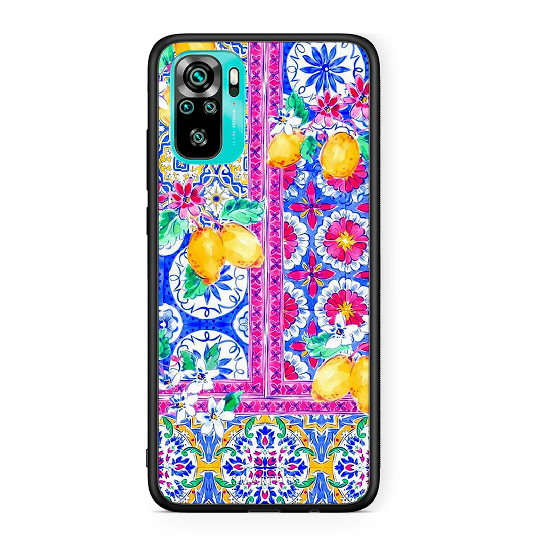 Xiaomi Redmi Note 10 Retro Spring θήκη από τη Smartfits με σχέδιο στο πίσω μέρος και μαύρο περίβλημα | Smartphone case with colorful back and black bezels by Smartfits