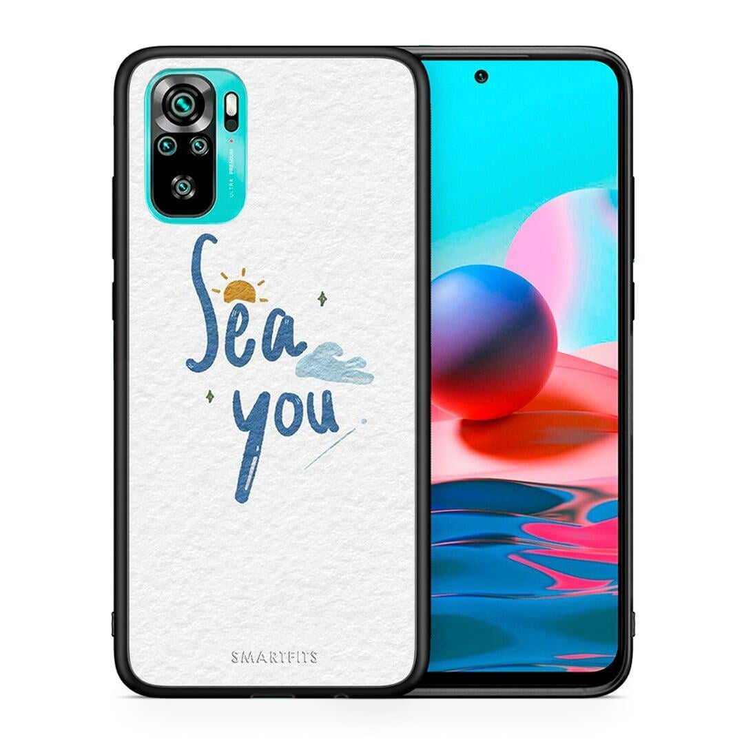 Θήκη Xiaomi Redmi Note 10 Sea You από τη Smartfits με σχέδιο στο πίσω μέρος και μαύρο περίβλημα | Xiaomi Redmi Note 10 Sea You case with colorful back and black bezels