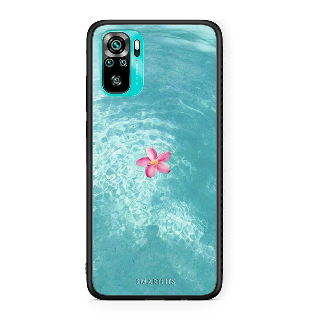 Xiaomi Redmi Note 10 Water Flower Θήκη από τη Smartfits με σχέδιο στο πίσω μέρος και μαύρο περίβλημα | Smartphone case with colorful back and black bezels by Smartfits