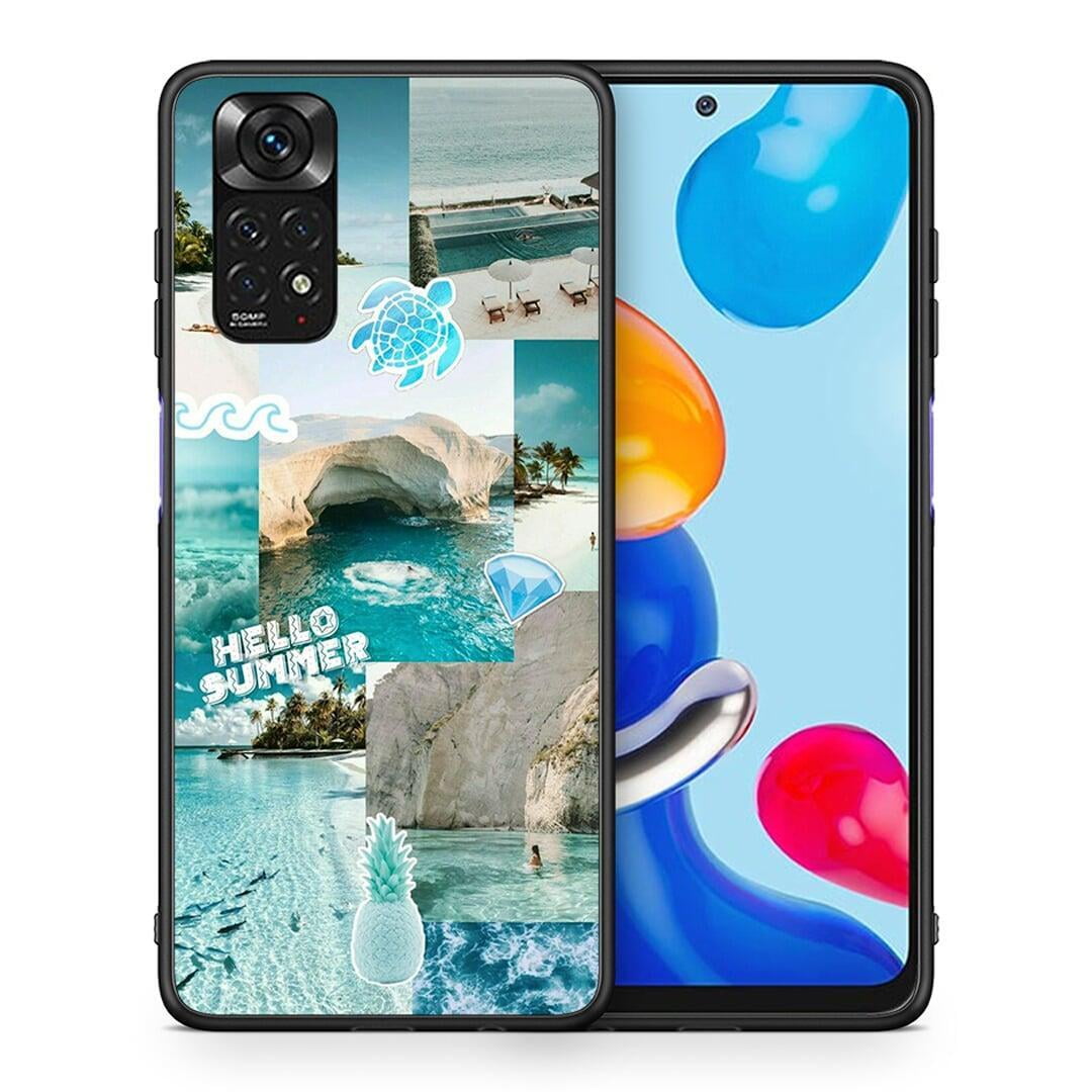 Θήκη Xiaomi Redmi Note 11 Aesthetic Summer από τη Smartfits με σχέδιο στο πίσω μέρος και μαύρο περίβλημα | Xiaomi Redmi Note 11 Aesthetic Summer case with colorful back and black bezels