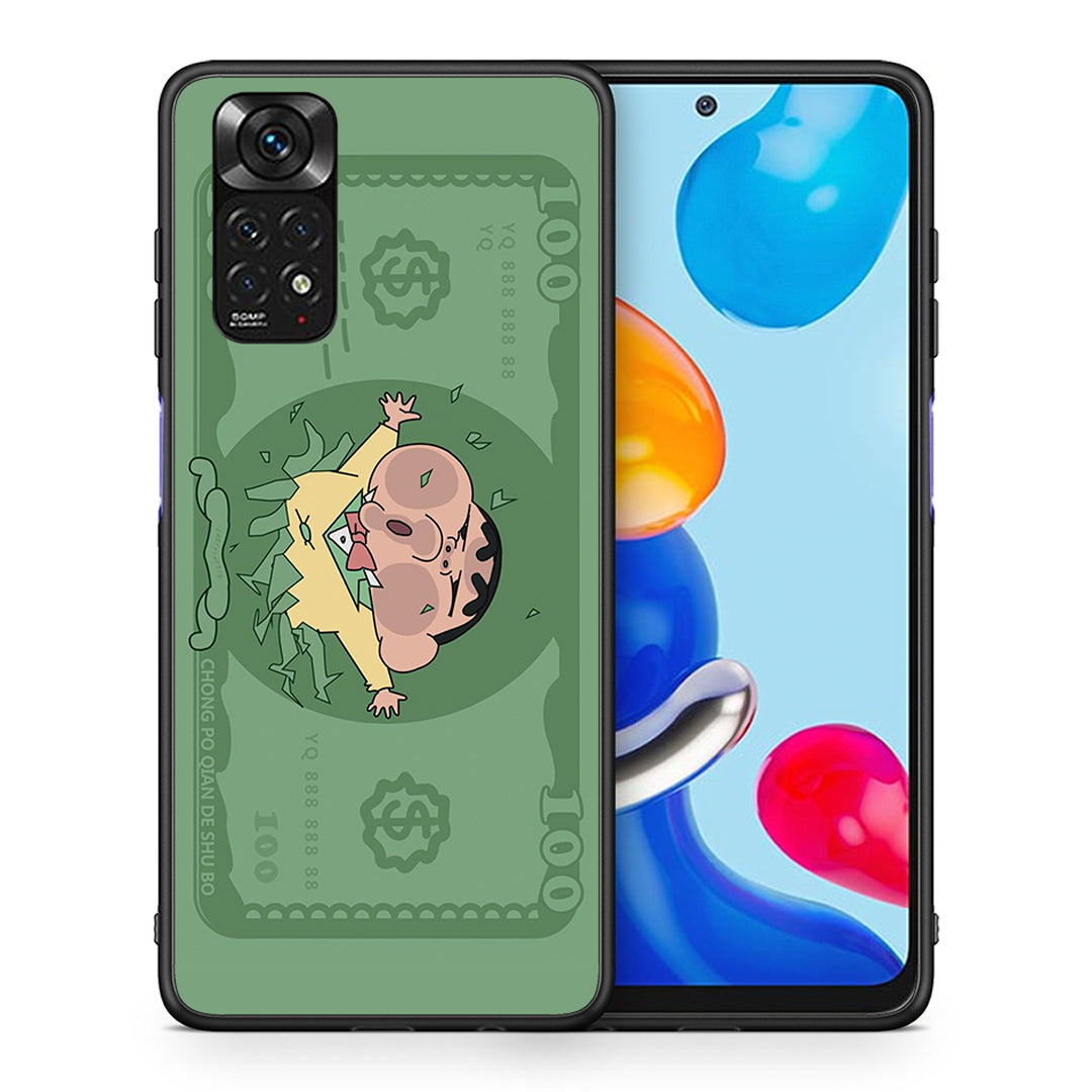 Θήκη Αγίου Βαλεντίνου Xiaomi Redmi Note 11 Big Money από τη Smartfits με σχέδιο στο πίσω μέρος και μαύρο περίβλημα | Xiaomi Redmi Note 11 Big Money case with colorful back and black bezels