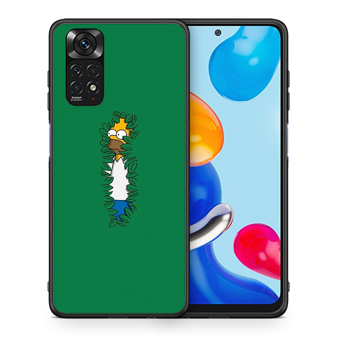 Θήκη Αγίου Βαλεντίνου Xiaomi Redmi Note 11 Bush Man από τη Smartfits με σχέδιο στο πίσω μέρος και μαύρο περίβλημα | Xiaomi Redmi Note 11 Bush Man case with colorful back and black bezels